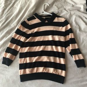J. Crew Peter Pan Collar Striped Sweater